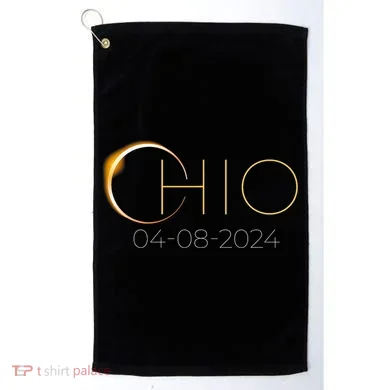 Solar Eclipse 2024 State Ohio Total Solar Eclipse Golf Towel