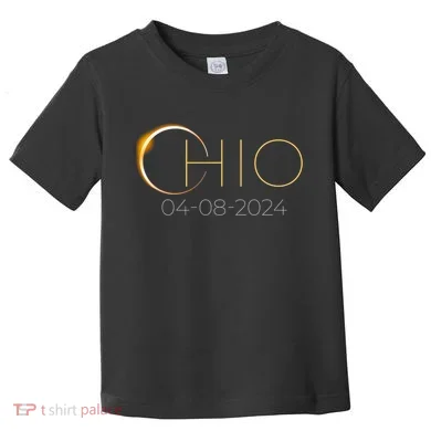 Solar Eclipse 2024 State Ohio Total Solar Eclipse Toddler T-Shirt