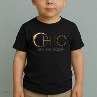 Solar Eclipse 2024 State Ohio Total Solar Eclipse Toddler T-Shirt thumb 2