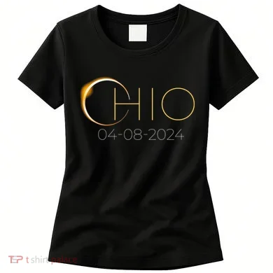 Solar Eclipse 2024 State Ohio Total Solar Eclipse Women's T-Shirt