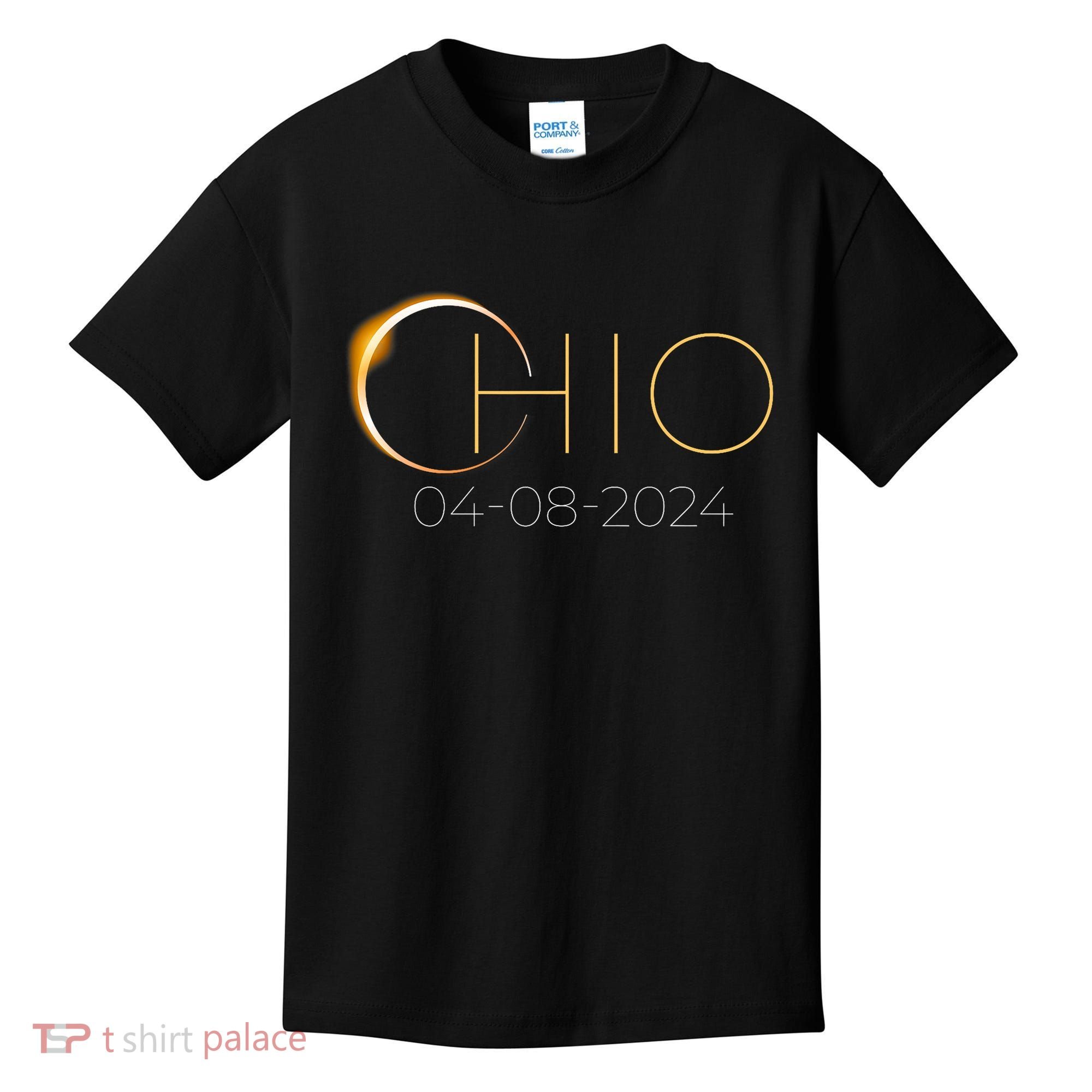 Solar Eclipse 2024 State Ohio Total Solar Eclipse Kids T-Shirt