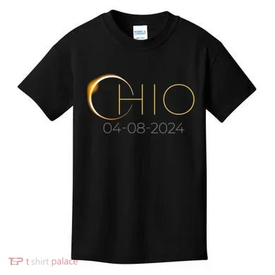 Solar Eclipse 2024 State Ohio Total Solar Eclipse Kids T-Shirt