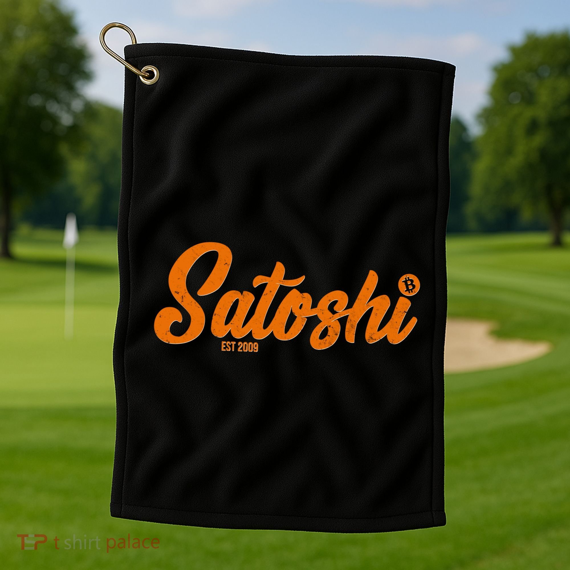 Satoshi Est 2009 Cryptocurrency Golf Towel