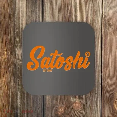 Satoshi Est 2009 Cryptocurrency Coaster