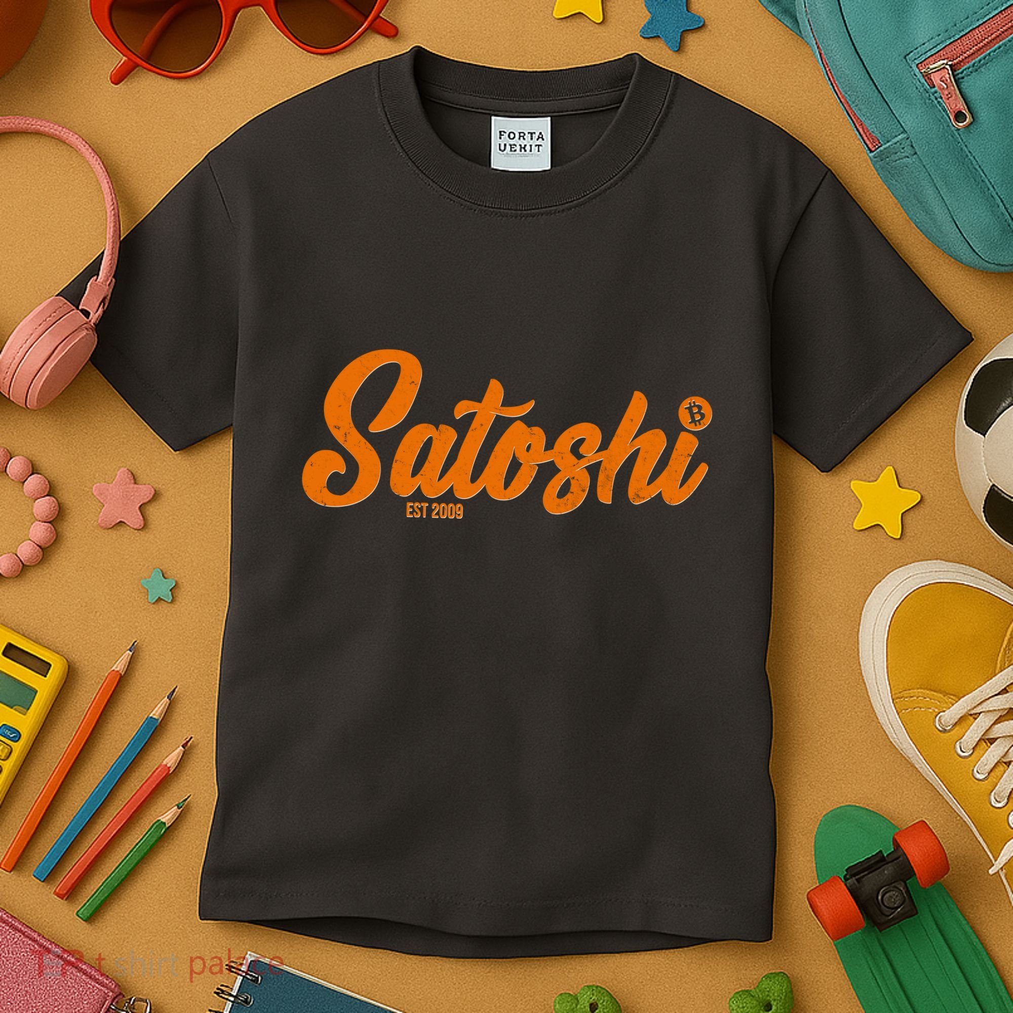 Satoshi Est 2009 Cryptocurrency Kids T-Shirt
