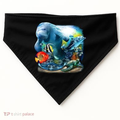 Sea Life - Classic Collage USA-Made Doggie Bandana