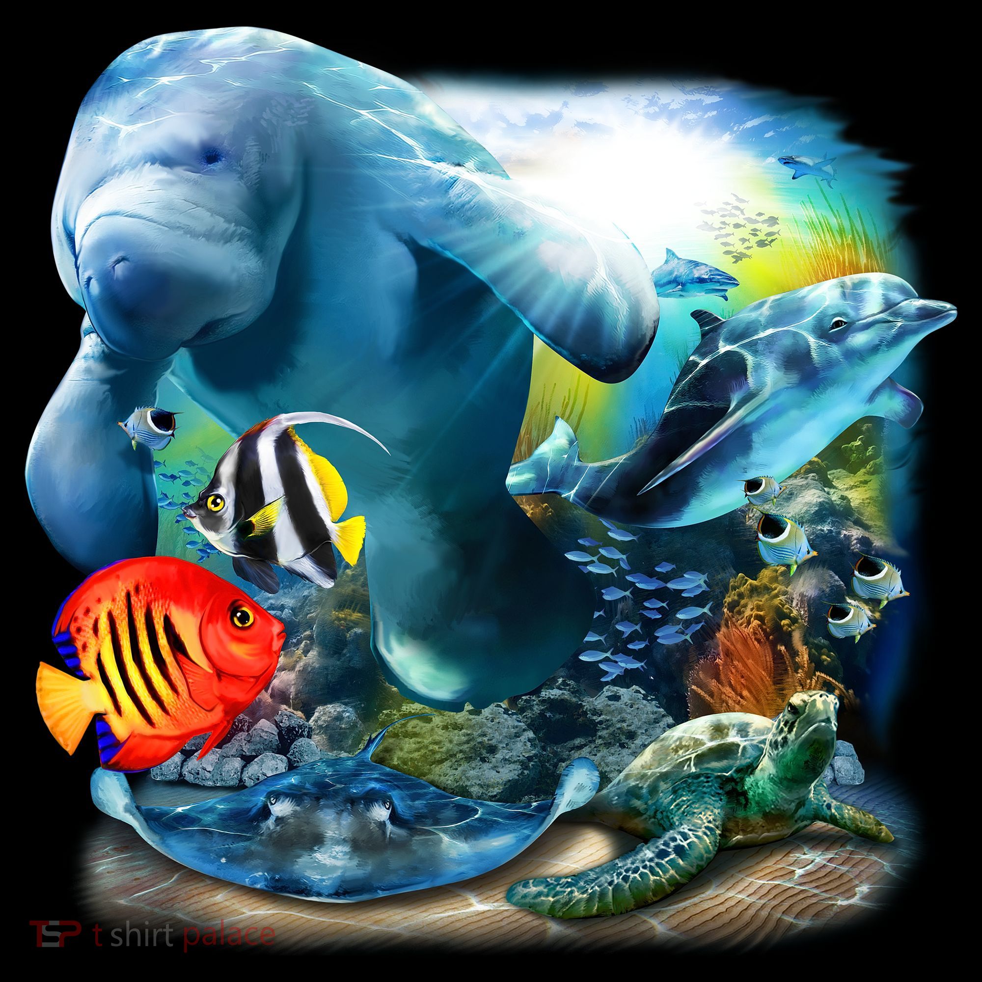 Sea Life - Classic Collage Long Sleeve Shirt