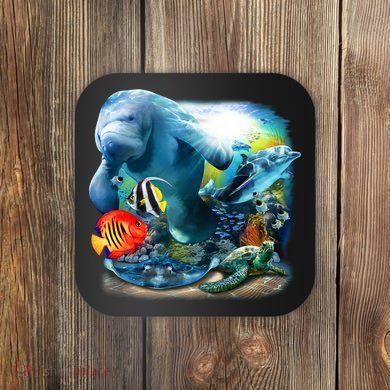 Sea Life - Classic Collage Coaster