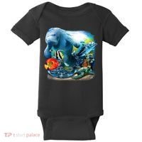 Sea Life - Classic Collage Baby Bodysuit thumb 0