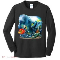 Sea Life - Classic Collage Kids Long Sleeve Shirt thumb 0