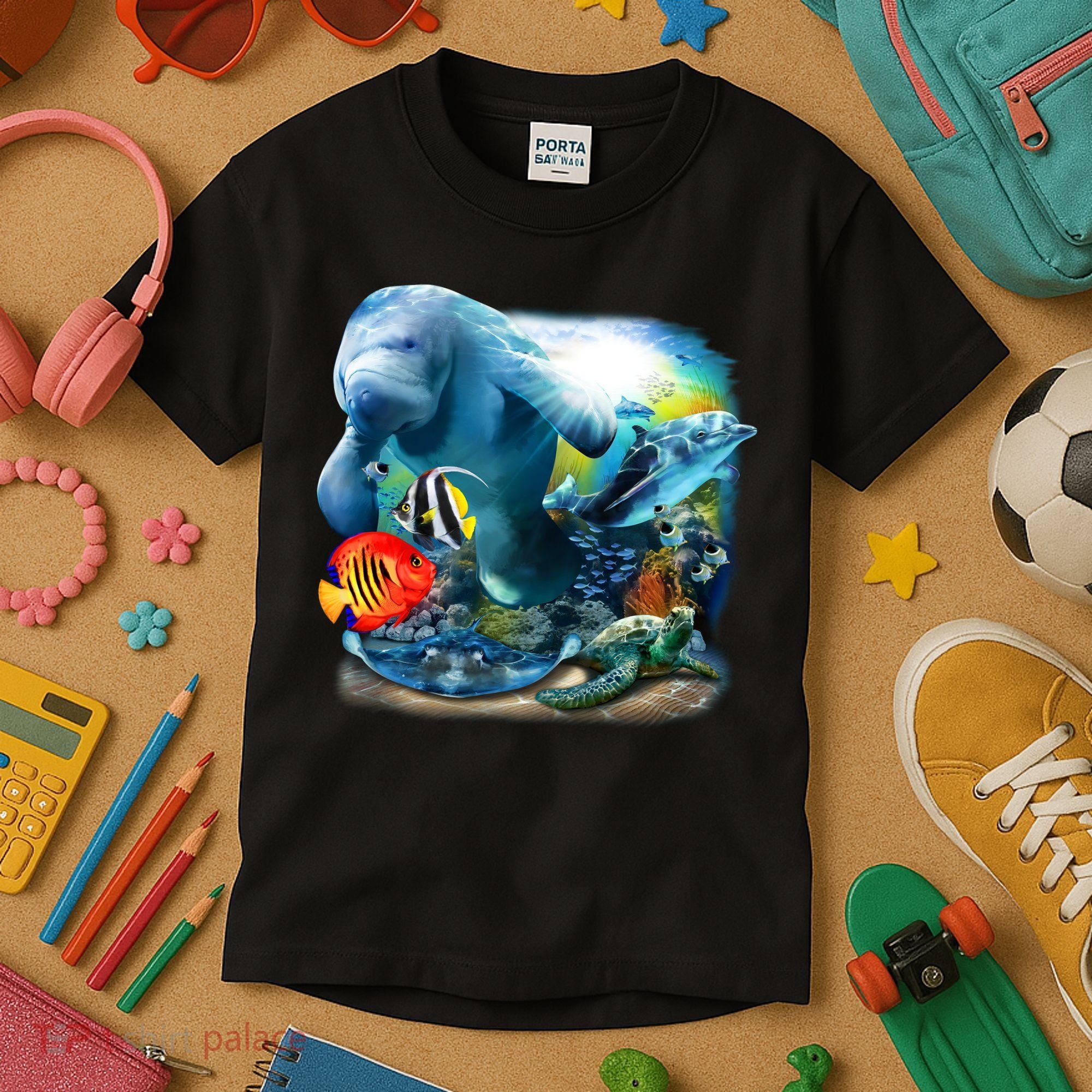 Sea Life - Classic Collage Kids T-Shirt
