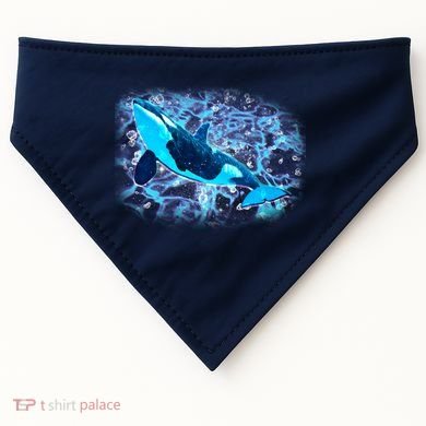 Sea Life Whale USA-Made Doggie Bandana