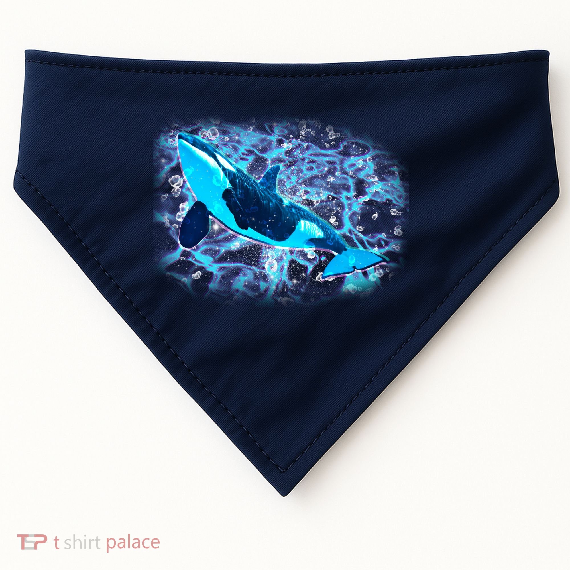 Sea Life Whale USA-Made Doggie Bandana
