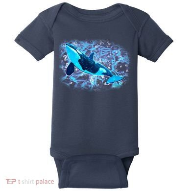 Sea Life Whale Baby Bodysuit
