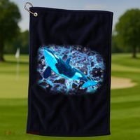 Sea Life Whale Golf Towel thumb 1