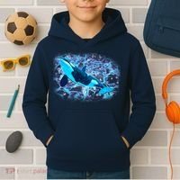 Sea Life Whale Kids Hoodie thumb 2