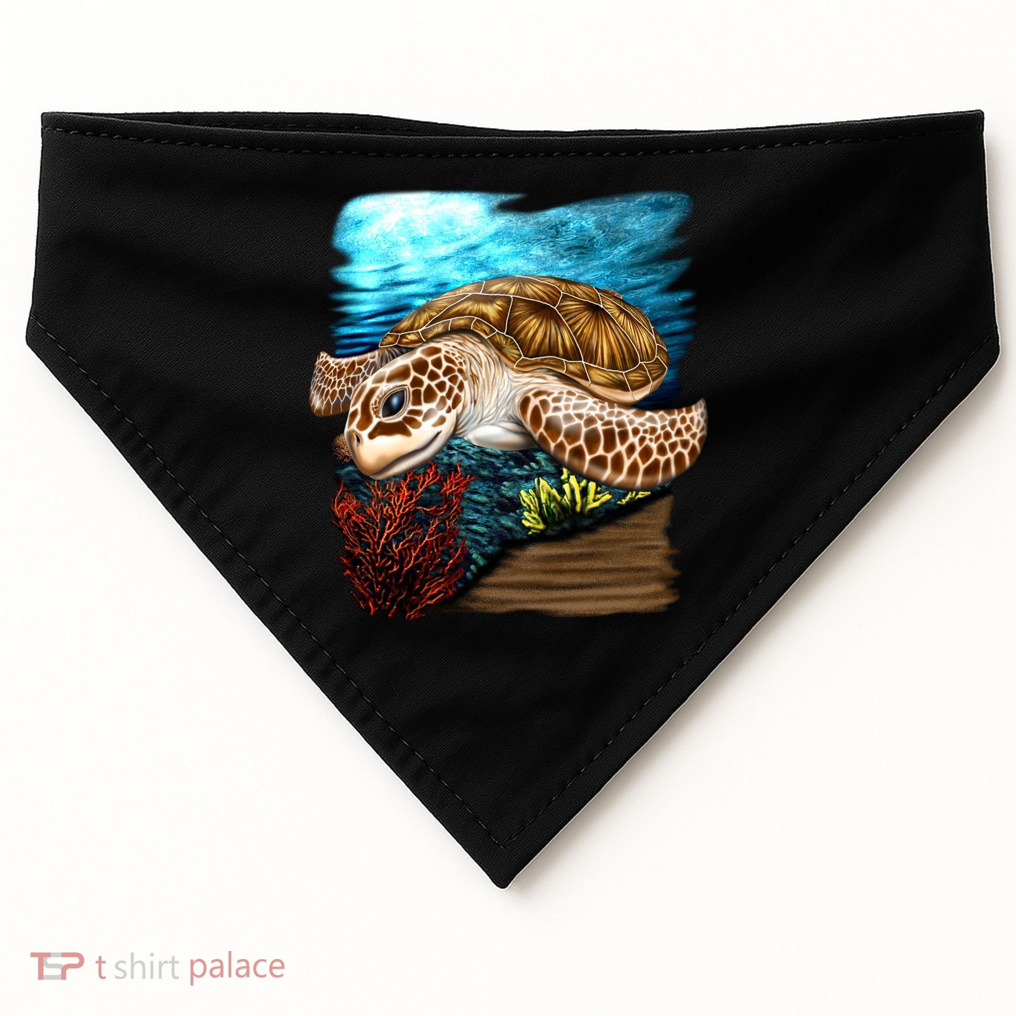 Sea Turtle Ocean USA-Made Doggie Bandana