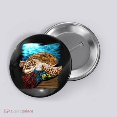 Sea Turtle Ocean Button