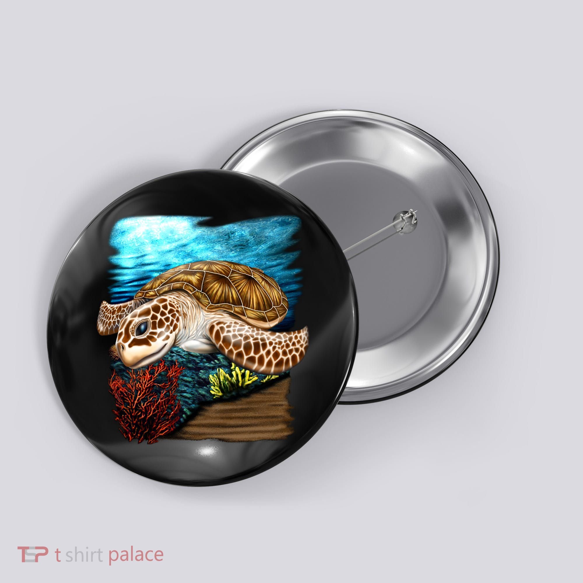 Sea Turtle Ocean Button