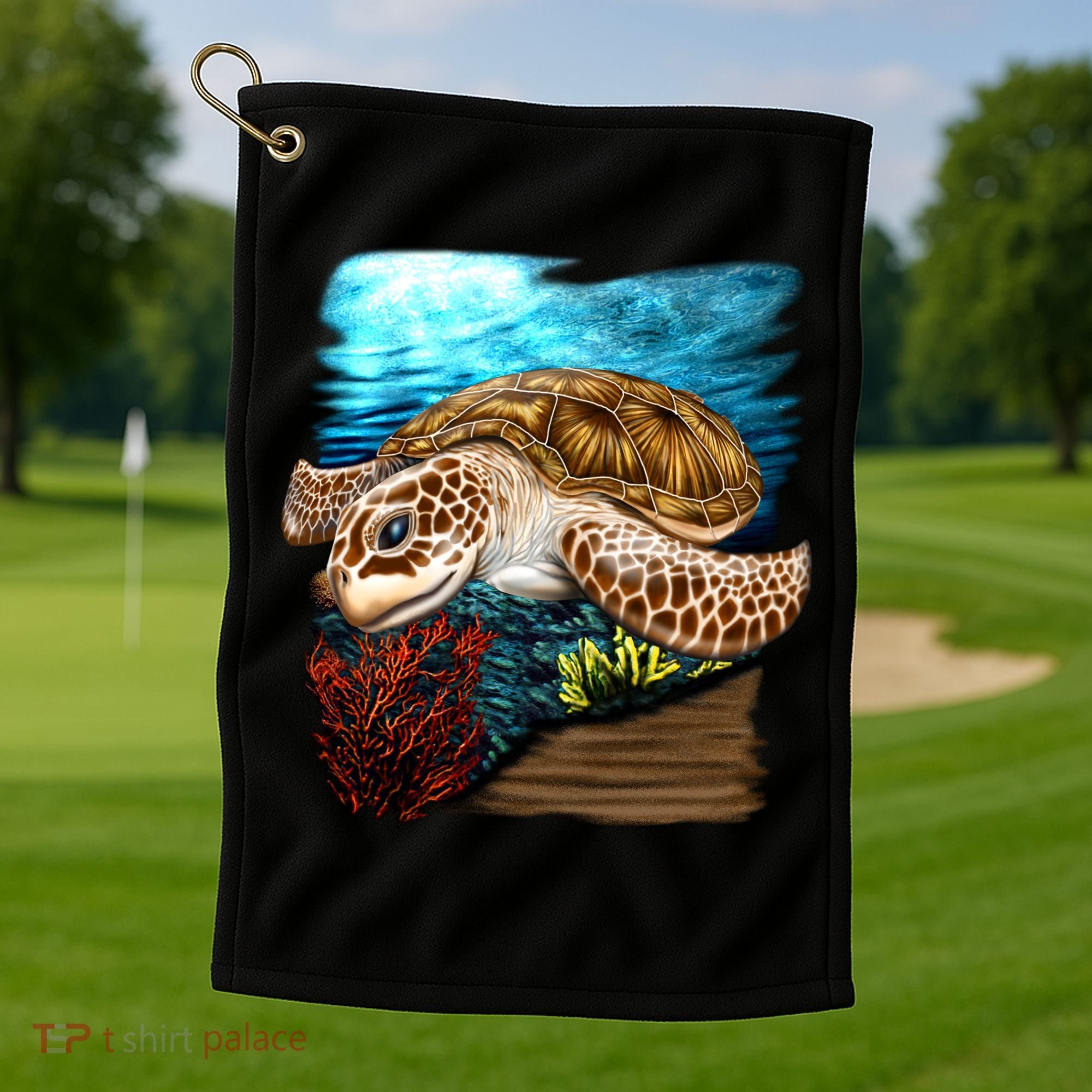 Sea Turtle Ocean Golf Towel