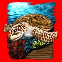 Sea Turtle Ocean Santa Hat thumb 1