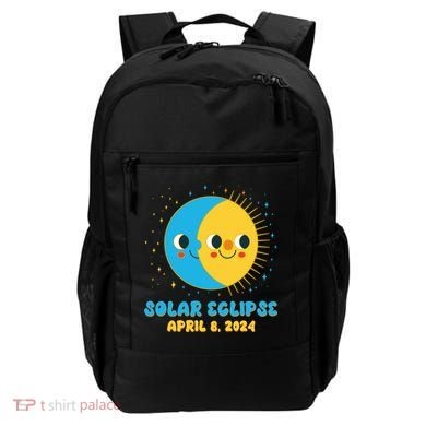 Solar Eclipse April 8 2024 Cute Moon And Sun Backpack