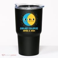 Solar Eclipse April 8 2024 Cute Moon And Sun Tumbler thumb 0