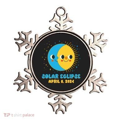 Solar Eclipse April 8 2024 Cute Moon And Sun Ornament