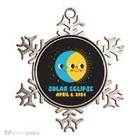 Solar Eclipse April 8 2024 Cute Moon And Sun Ornament thumb 0