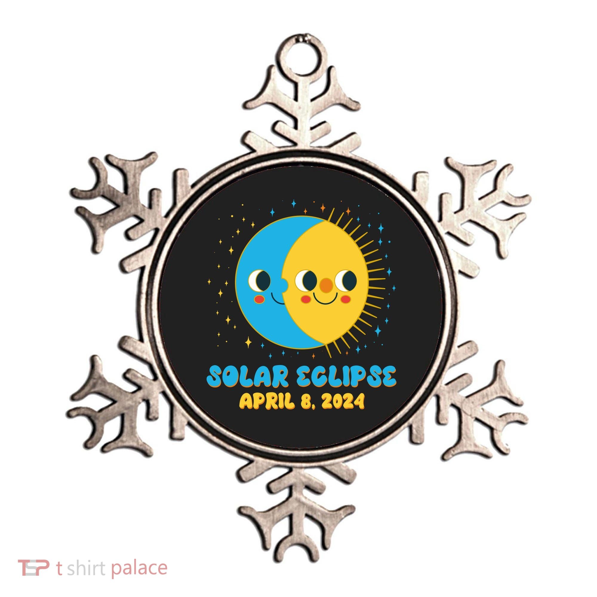 Solar Eclipse April 8 2024 Cute Moon And Sun Ornament