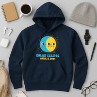 Solar Eclipse April 8 2024 Cute Moon And Sun Hoodie thumb 3