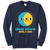 Solar Eclipse April 8 2024 Cute Moon And Sun Sweatshirt thumb 0