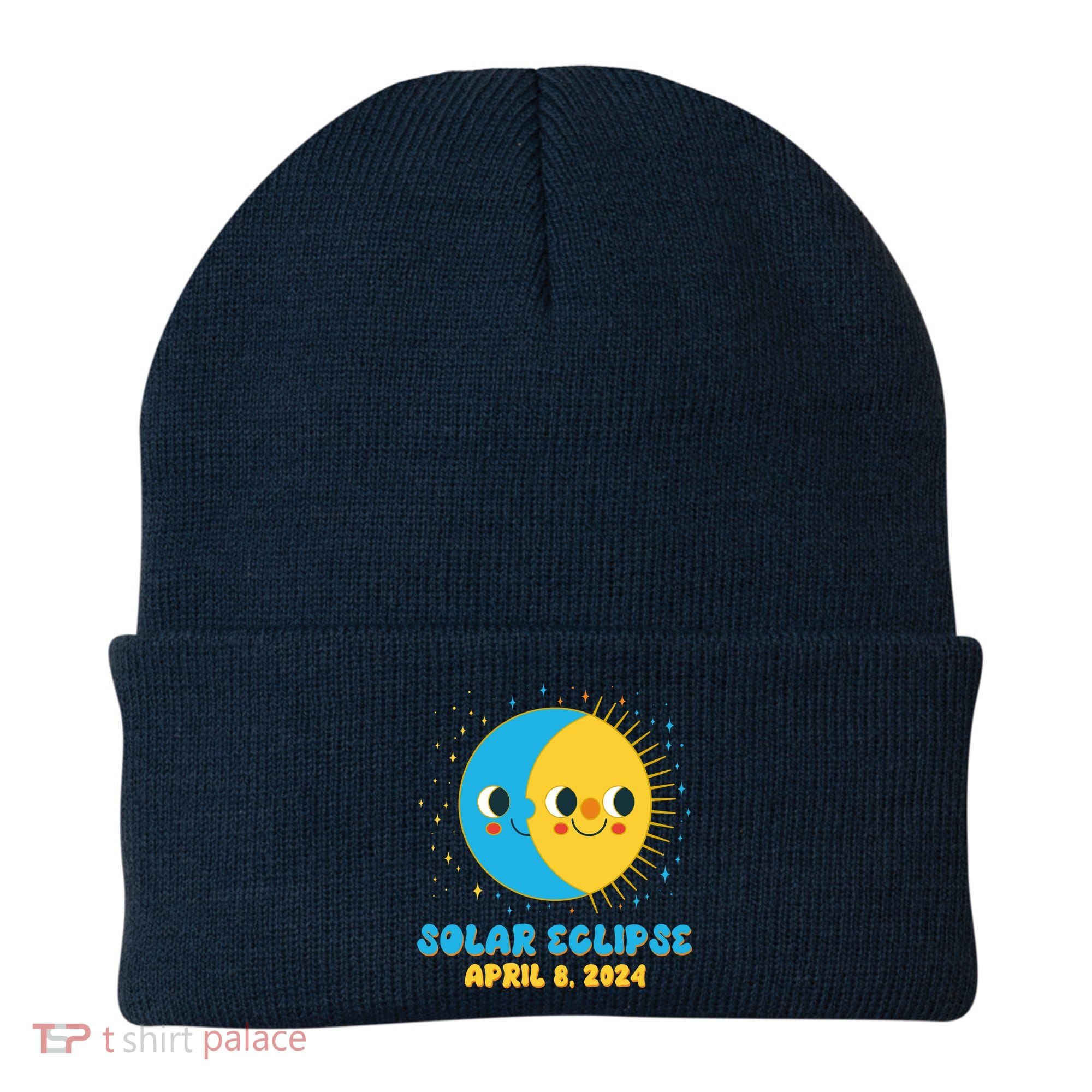 Solar Eclipse April 8 2024 Cute Moon And Sun Beanie