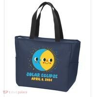 Solar Eclipse April 8 2024 Cute Moon And Sun Tote Bag thumb 3