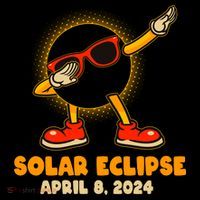 Solar Eclipse April 8 2024 Dabbing Sun Ornament thumb 1