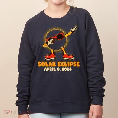 Solar Eclipse April 8 2024 Dabbing Sun Women's Sweatshirt
