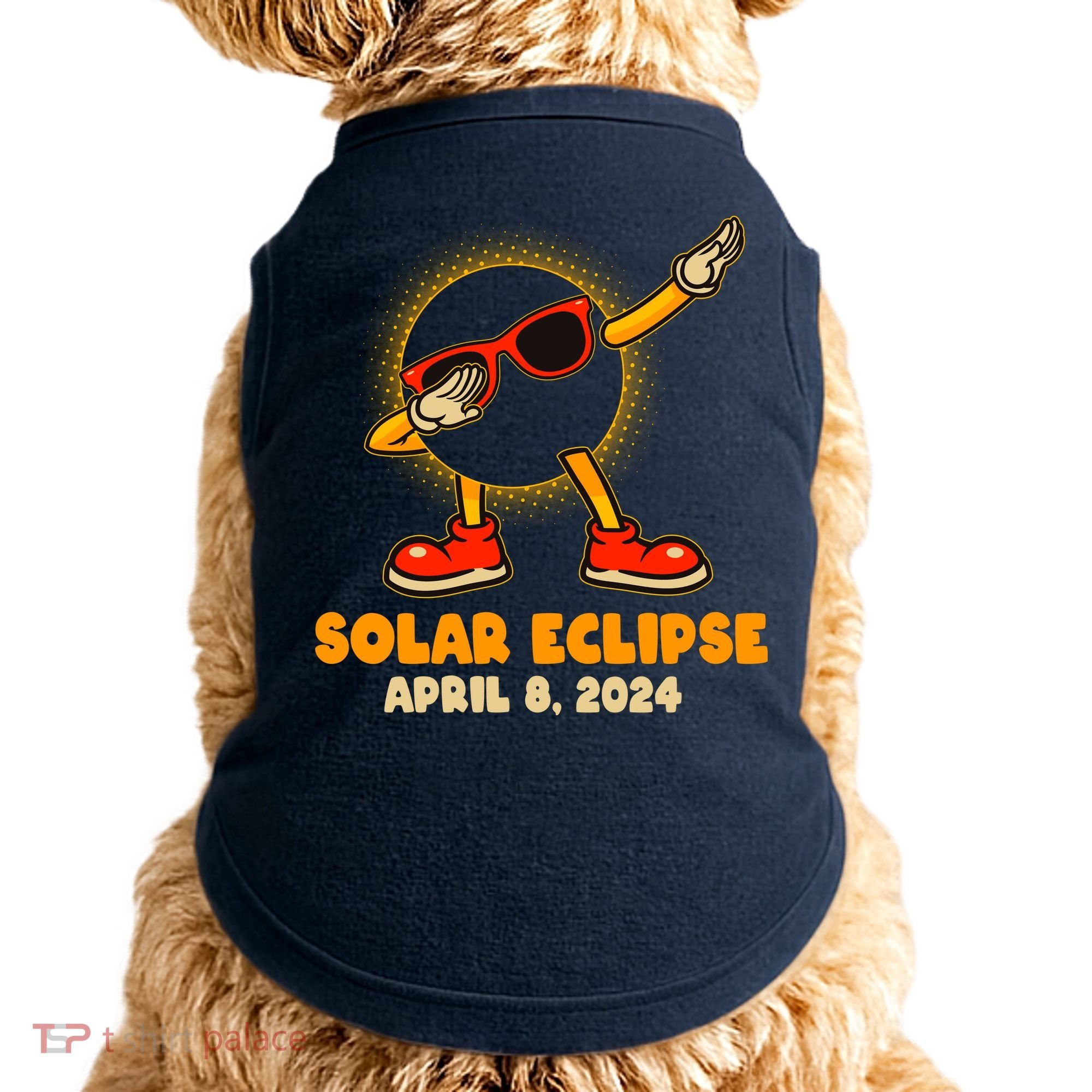 Solar Eclipse April 8 2024 Dabbing Sun Doggie Tank