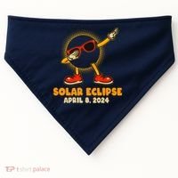 Solar Eclipse April 8 2024 Dabbing Sun USA-Made Doggie Bandana thumb 0