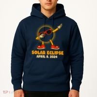 Solar Eclipse April 8 2024 Dabbing Sun Hoodie thumb 2