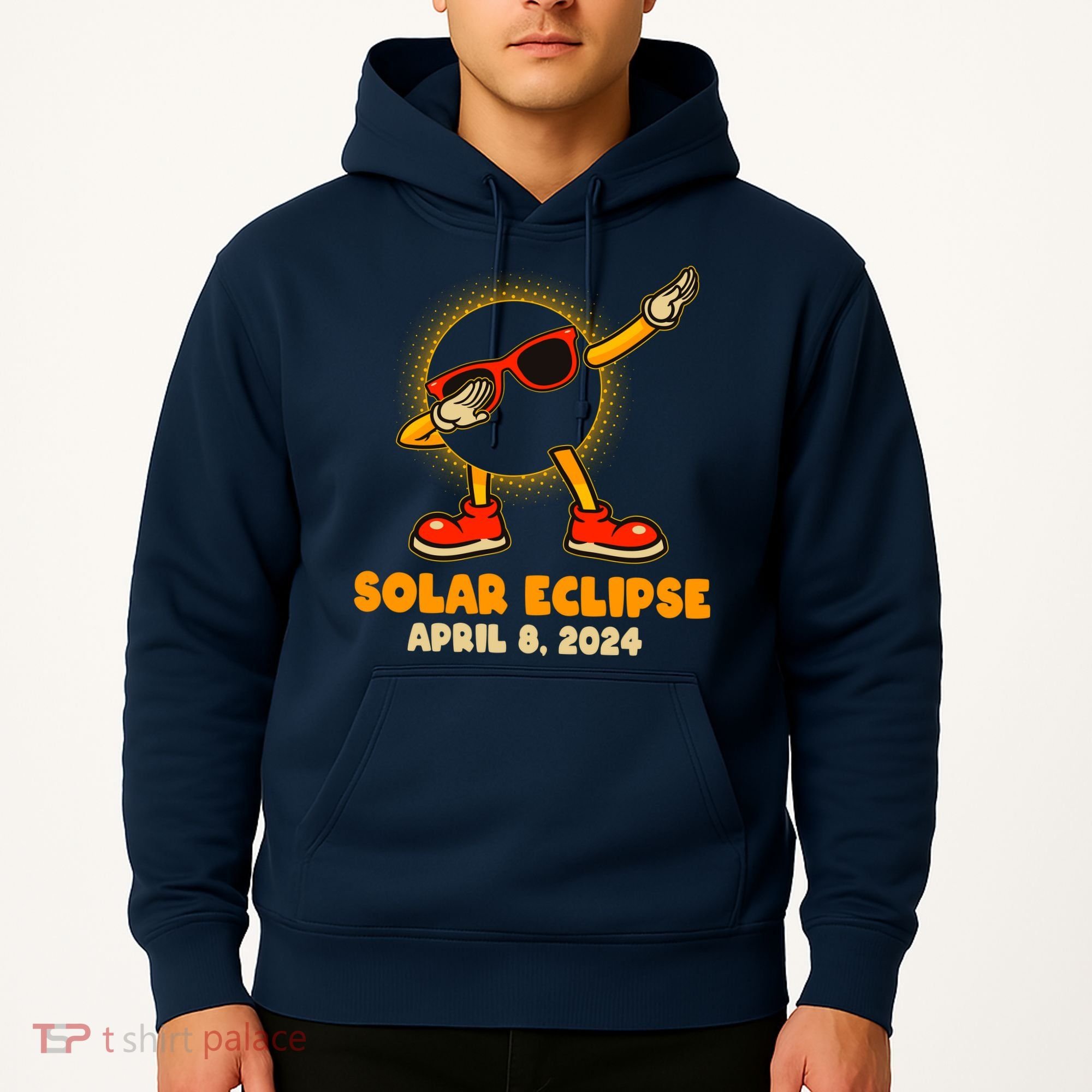 Solar Eclipse April 8 2024 Dabbing Sun Hoodie