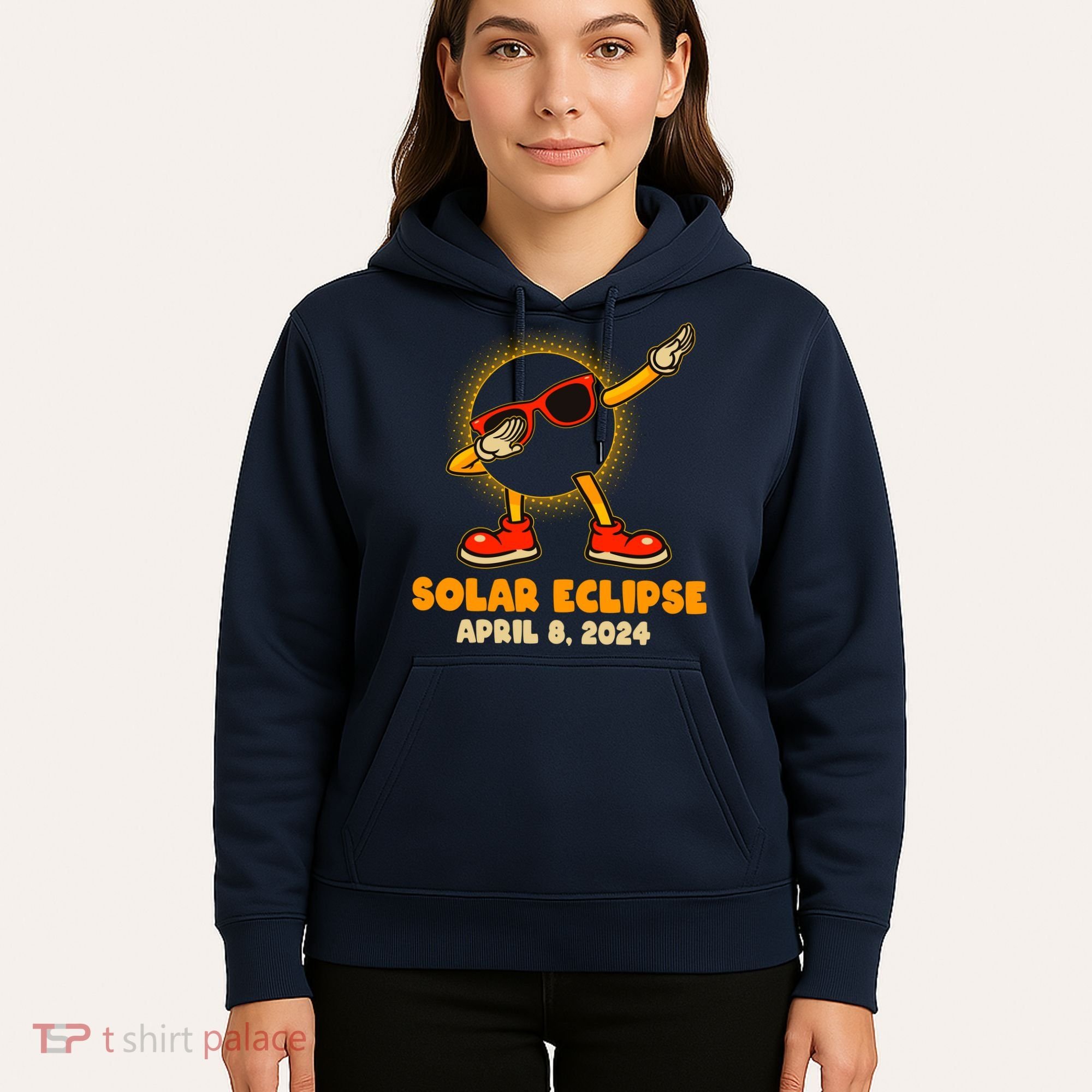 Solar Eclipse April 8 2024 Dabbing Sun Hoodie