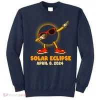 Solar Eclipse April 8 2024 Dabbing Sun Sweatshirt thumb 0