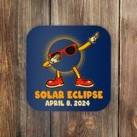 Solar Eclipse April 8 2024 Dabbing Sun Coaster thumb 0