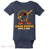 Solar Eclipse April 8 2024 Dabbing Sun Baby Bodysuit thumb 0