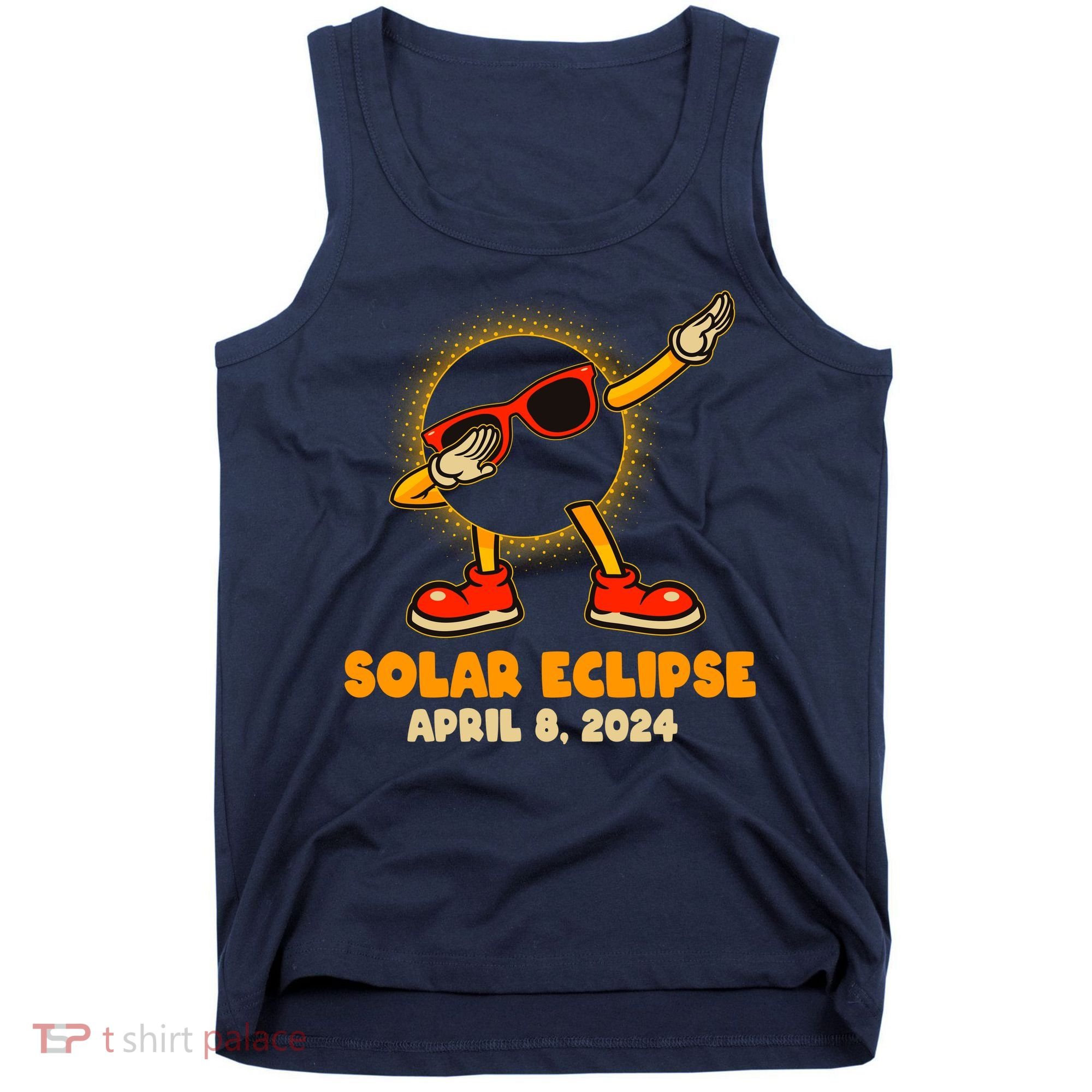 Solar Eclipse April 8 2024 Dabbing Sun Tank Top