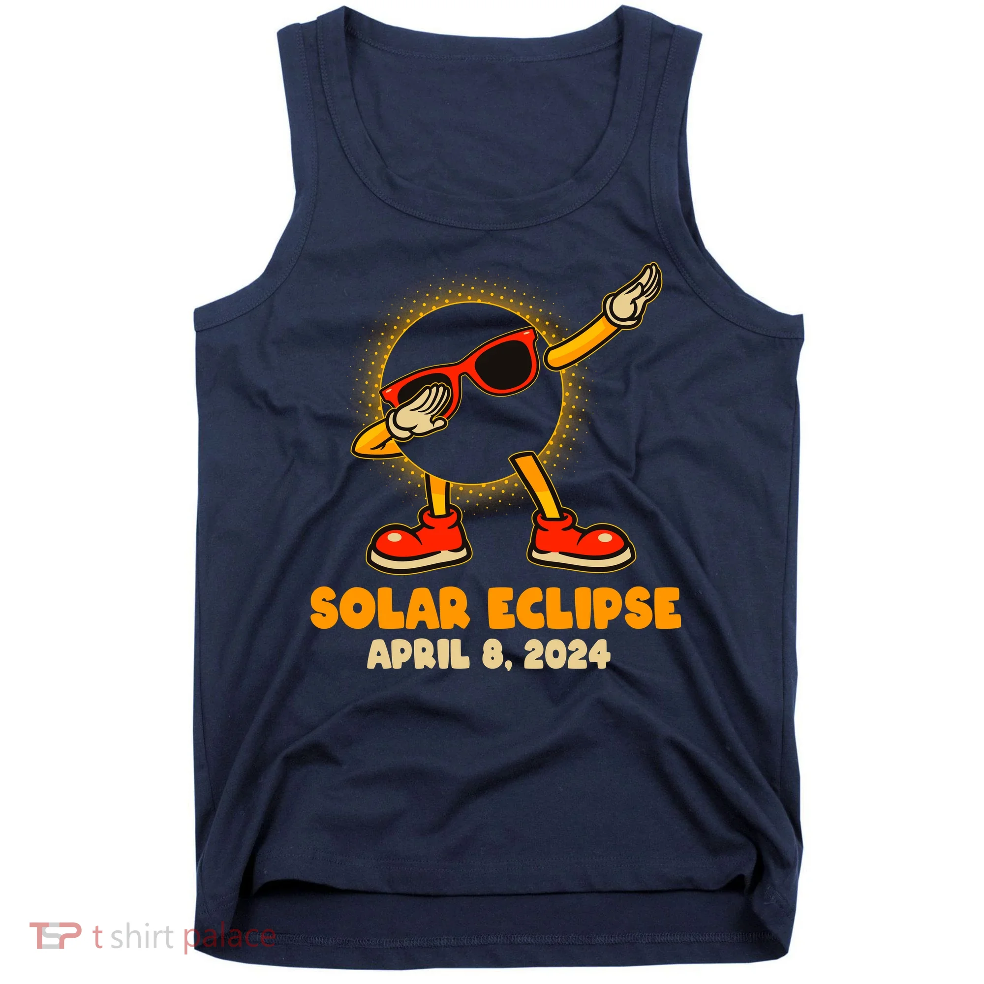 Solar Eclipse April 8 2024 Dabbing Sun Tank Top