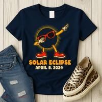 Solar Eclipse April 8 2024 Dabbing Sun Women's T-Shirt thumb 3