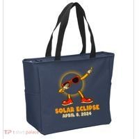 Solar Eclipse April 8 2024 Dabbing Sun Tote Bag thumb 2