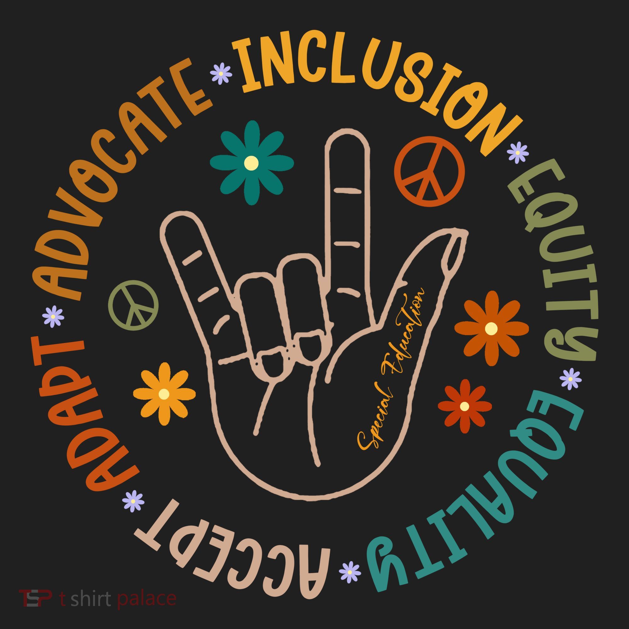 Special Education Autism Accept Equality Hippie Women's Sweatshirt
