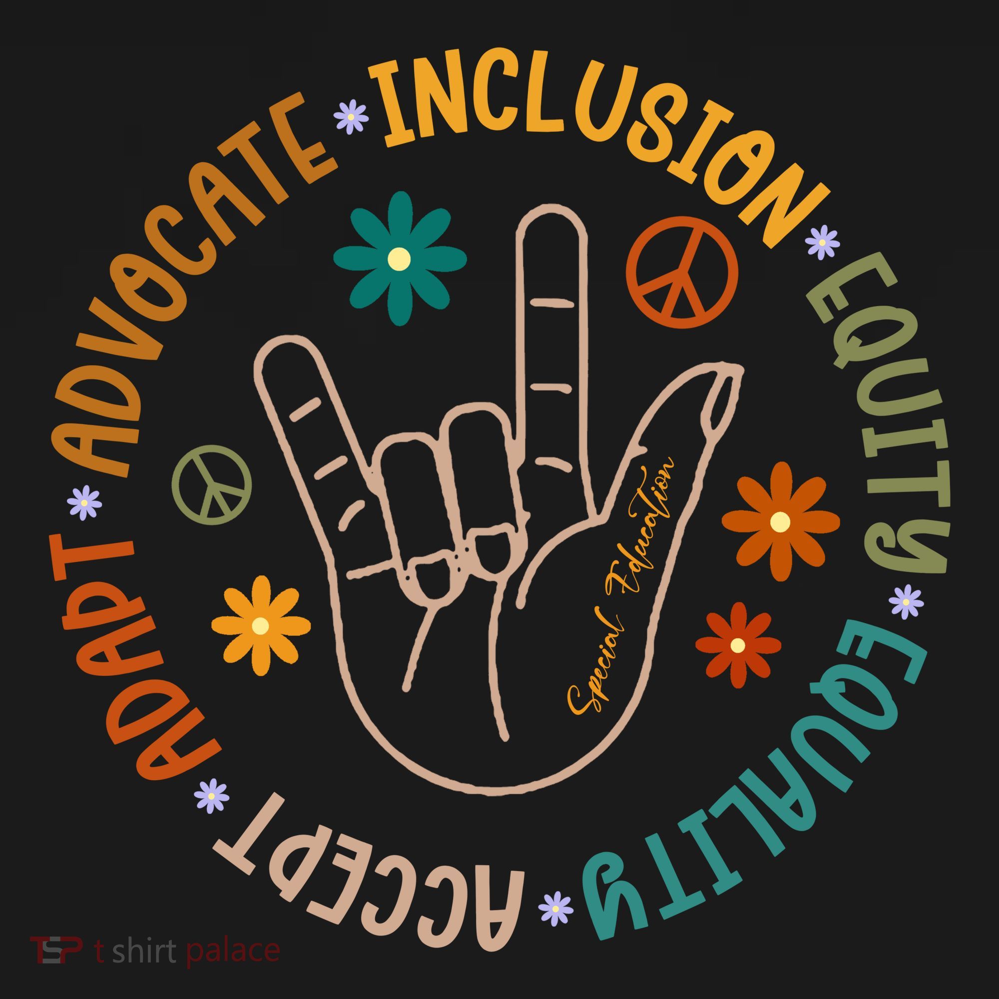 Special Education Autism Accept Equality Hippie Backpack